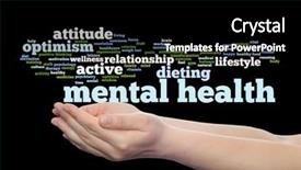  Presentation with mental health abstract - Audience pleasing slide deck consisting of conceptual mental health or positive backdrop and a  colored foreground