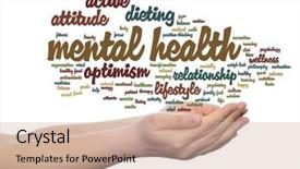  Presentation with mental healthcare - Theme having conceptual mental health or positive background and a soft green colored foreground