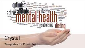  Presentation with mental health abstract - PPT layouts featuring conceptual mental health or positive background and a soft green colored foreground