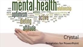  Presentation with mental health abstract - PPT theme with conceptual mental health or positive background and a soft green colored foreground