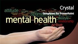  Presentation with mental health abstract - PPT theme enhanced with conceptual mental health or positive background and a black colored foreground