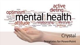  Presentation with mental health abstract - Audience pleasing PPT theme consisting of conceptual mental health or positive backdrop and a coral colored foreground