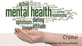  Presentation with mental health abstract - Colorful presentation theme enhanced with conceptual mental health or positive backdrop and a coral colored foreground