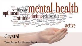  Presentation with mental health abstract - Beautiful theme featuring conceptual mental health or positive backdrop and a soft green colored foreground