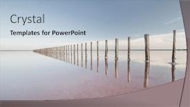  Presentation with minimalistic - Cool new presentation theme with conceptual-minimalistic-landscape-of-pink backdrop and a light blue colored foreground