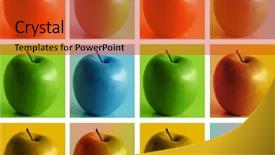  Presentation with stylized - PPT theme with conceptual modern art stylized photo background and a red colored foreground