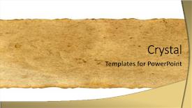  Presentation with vintage letter - PPT theme enhanced with conceptual old retro aged paper background and a yellow colored foreground