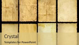  Presentation with vintage paper - Slide set consisting of conceptual old vintage paper background and a yellow colored foreground