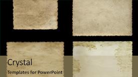  Presentation with antique paper texture - Theme with conceptual old vintage paper background and a coral colored foreground