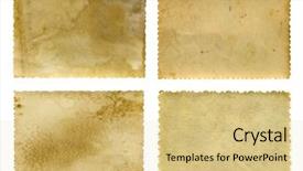  Presentation with old white antique frame - Beautiful presentation theme featuring conceptual old vintage paper backdrop and a  colored foreground