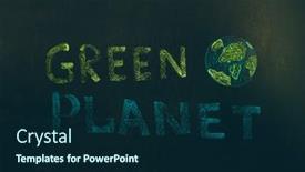 Presentation with green planet - Slide set featuring conceptual-photo-of-an-environmental background and a navy blue colored foreground