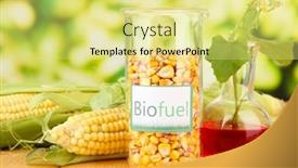  Presentation with bio fuel - Slide deck enhanced with conceptual-photo-of-bio-fuel background and a yellow colored foreground