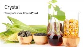  Presentation with bio ethanol - Colorful slide deck enhanced with conceptual photo of bio fuel backdrop and a white colored foreground