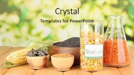  Presentation with bio fuel - Amazing presentation design having conceptual photo of bio fuel backdrop and a blonde colored foreground