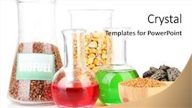  Presentation with bio fuel - Cool new PPT theme with conceptual photo of bio fuel backdrop and a white colored foreground