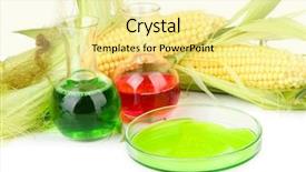  Presentation with bio fuel - Presentation theme having conceptual photo of bio fuel background and a blonde colored foreground