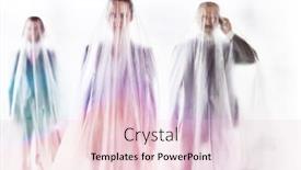  Presentation with woman business - Slide deck with conceptual-photo-of-business-woman background and a lemonade colored foreground