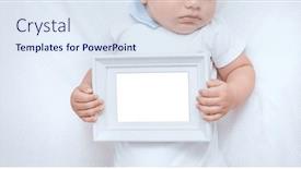  Presentation with photo - PPT theme enhanced with conceptual-photo-of-child-s background and a sky blue colored foreground