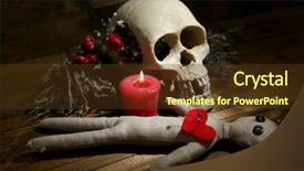  Presentation with business concepts photo - Presentation theme having conceptual photo of love magic background and a tawny brown colored foreground