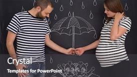  Presentation with chalk board - Audience pleasing PPT layouts consisting of conceptual photo of pregnant couple backdrop and a  colored foreground