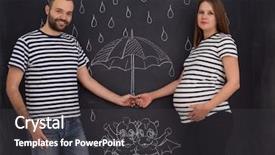  Presentation with chalk board - PPT layouts enhanced with conceptual photo of pregnant couple background and a  colored foreground