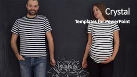  Presentation with chalk board - Beautiful PPT layouts featuring conceptual photo of pregnant couple backdrop and a  colored foreground