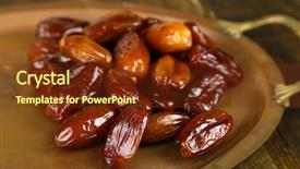  Presentation with ramadan - Presentation theme consisting of conceptual photo of ramadan food background and a  colored foreground
