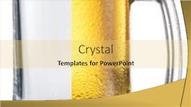  Presentation with beer - Presentation theme enhanced with conceptual-picture-of-beer-mug background and a  colored foreground