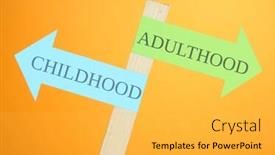  Presentation with road signs - Slide deck having conceptual-road-signs-on-choice background and a yellow colored foreground