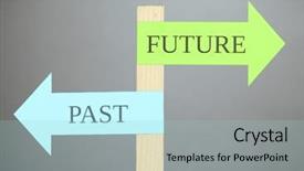  Presentation with choice - Colorful slides enhanced with conceptual road signs on choice backdrop and a light blue colored foreground