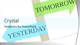  Presentation with two way street sign - Presentation with conceptual road signs on choice background and a cool aqua colored foreground