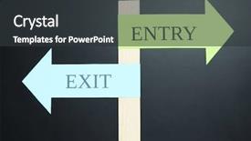  Presentation with two way street sign - Presentation theme consisting of conceptual road signs on choice background and a  colored foreground