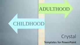  Presentation with road signs - Slide set consisting of conceptual-road-signs-on-choice background and a light blue colored foreground