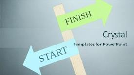  Presentation with road signs - PPT theme featuring conceptual road signs on choice background and a lemonade colored foreground