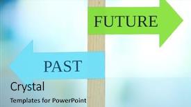  Presentation with road signs - Colorful presentation enhanced with brown sad cat tabby maine backdrop and a coral colored foreground.