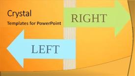  Presentation with two way street sign - Audience pleasing presentation theme consisting of conceptual road signs on choice backdrop and a yellow colored foreground