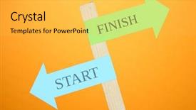  Presentation with two way street sign - Amazing presentation theme having conceptual road signs on choice backdrop and a  colored foreground