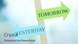  Presentation with road signs - Cool new presentation design with conceptual road signs on choice backdrop and a light blue colored foreground