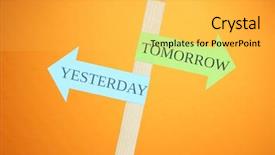  Presentation with road signs - Theme having conceptual road signs on choice background and a yellow colored foreground