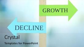  Presentation with two way street sign - Theme enhanced with conceptual road signs on choice background and a light blue colored foreground