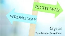  Presentation with road signs - Audience pleasing PPT layouts consisting of conceptual road signs on choice backdrop and a sky blue colored foreground