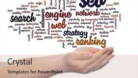  Presentation with marketing strategy - Cool new slide set with conceptual search engine optimization backdrop and a soft green colored foreground