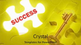  Presentation with yellow - Cool new presentation theme with piece of yellow jigzaw puzzle backdrop and a gold colored foreground