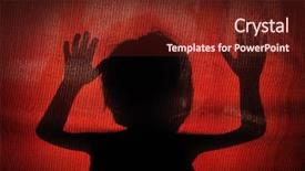  Presentation with abuse - Theme consisting of conceptual silhouette of a child background and a tawny brown colored foreground