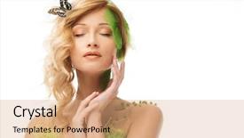  Presentation with spring - Colorful presentation design enhanced with conceptual spring costume with butterfly backdrop and a coral colored foreground