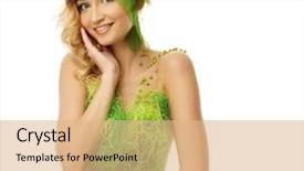  Presentation with groundwater spring - Slide deck having conceptual spring costume with butterfly background and a  colored foreground