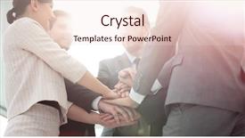  Presentation with eco friendly car concept - Presentation theme featuring conceptual success teamwork - concept team friendly business team background and a lemonade colored foreground