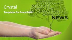  Presentation with internet communication - Colorful theme enhanced with conceptual-tree-word-cloud-tagcloud and a  colored foreground