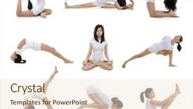  Presentation with yoga - Audience pleasing PPT layouts consisting of concern figure - collection of woman in yoga backdrop and a lemonade colored foreground