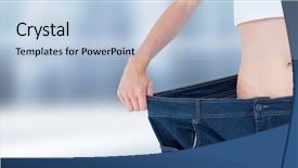  Presentation with trousers - Beautiful presentation featuring concern figure - digital composite of slim healthy backdrop and a light blue colored foreground